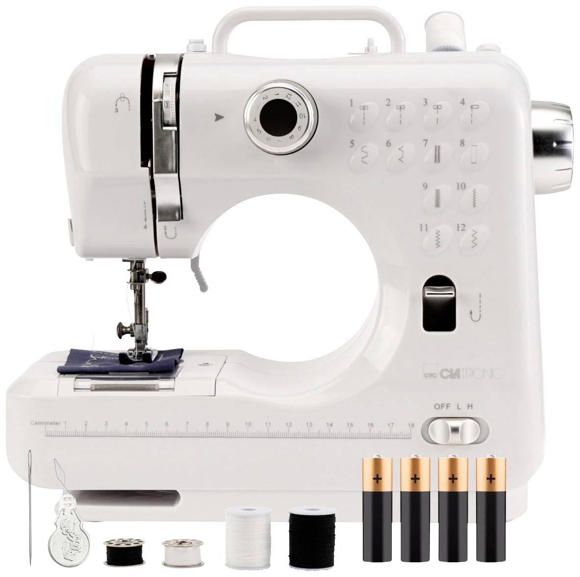 Clatronic Handheld sewing machine NM 3795 White, Silver