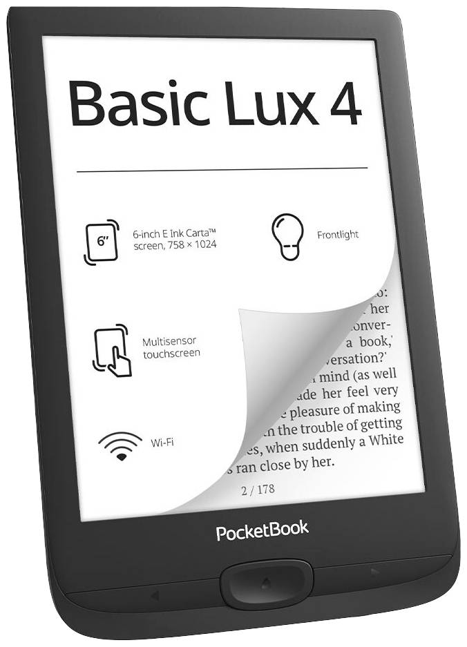 PocketBook Basic Lux 4 eBook reader 15.2 cm (6 inch) Black