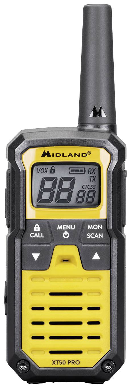 Midland XT50 Pro Koffer Gelb C1464.01 LPD/PMR handheld transceiver 2-piece set