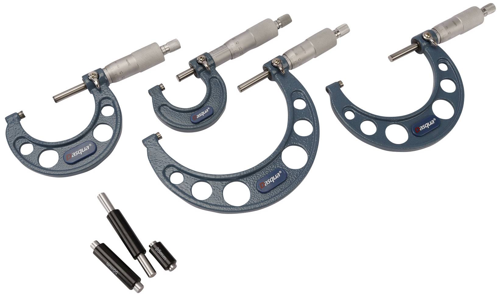 Dasqua 4111-8210 Outside micrometer set 0 - 100 mm Reading: 0.01 mm