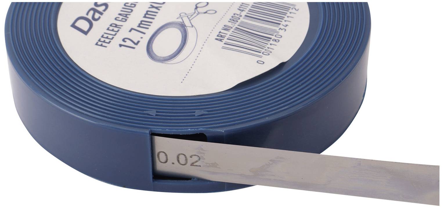 Dasqua 1803-4118 Alloy Steel Feeler Gauge Shim Roll Product size (length): 5 m Thickness: 0.09 mm