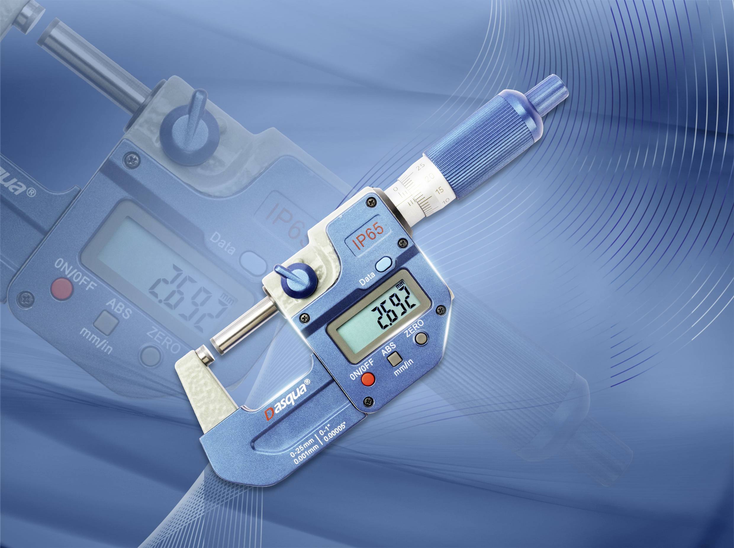 Dasqua 4410-1105-A IP65 digital outside mcrometer with IP67 double chips