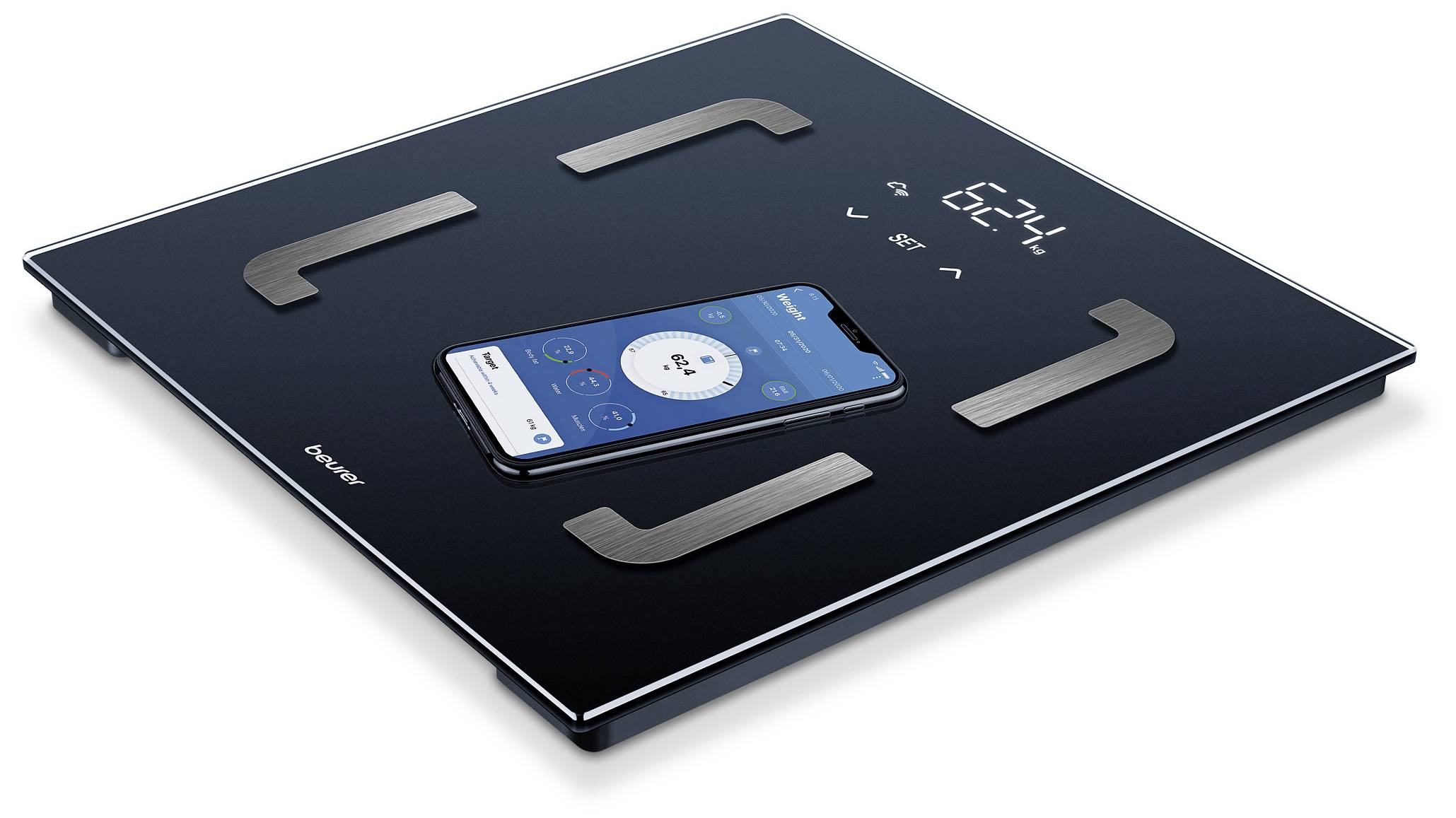 Beurer BF 880 WiFi Smart bathroom scales Digital Weight range=180 kg Black