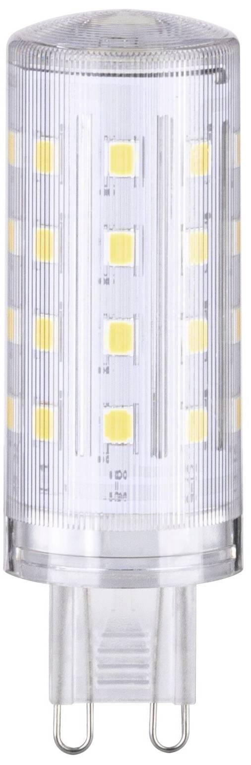 An energy-efficient LED light with a clear casing and visible yellow LED chips inside. Suitable for modern lighting systems.