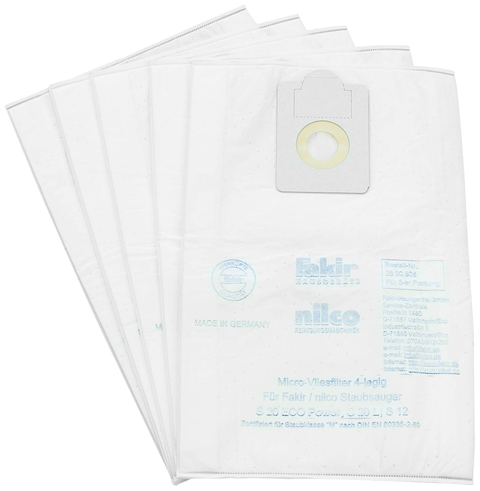 BJZ A-32133 ESD fleece filter bag 5 pc(s)