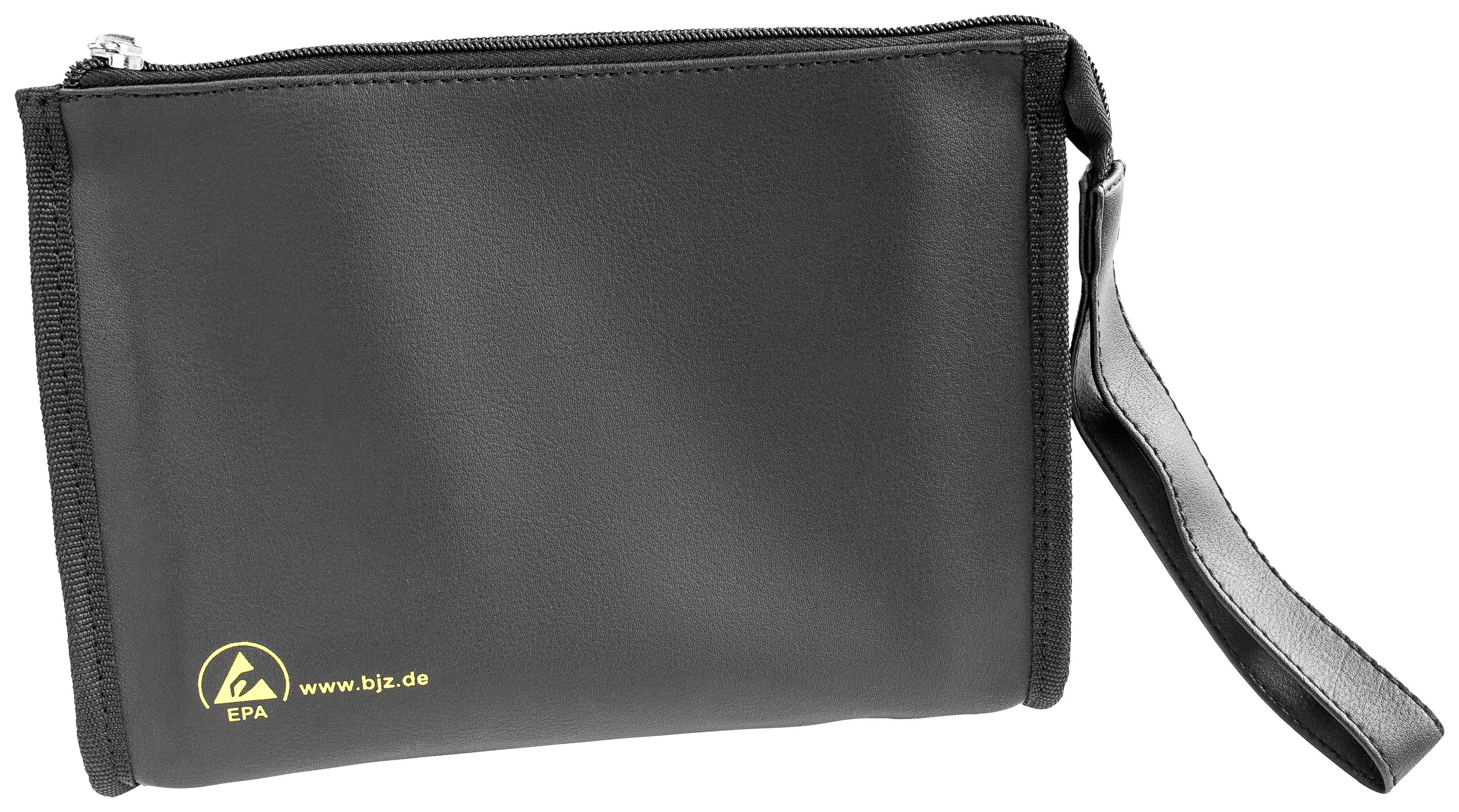 A black bag with a zip and carry loop, featuring the yellow 'EPA' logo and the website 'www.bbjz.de'.