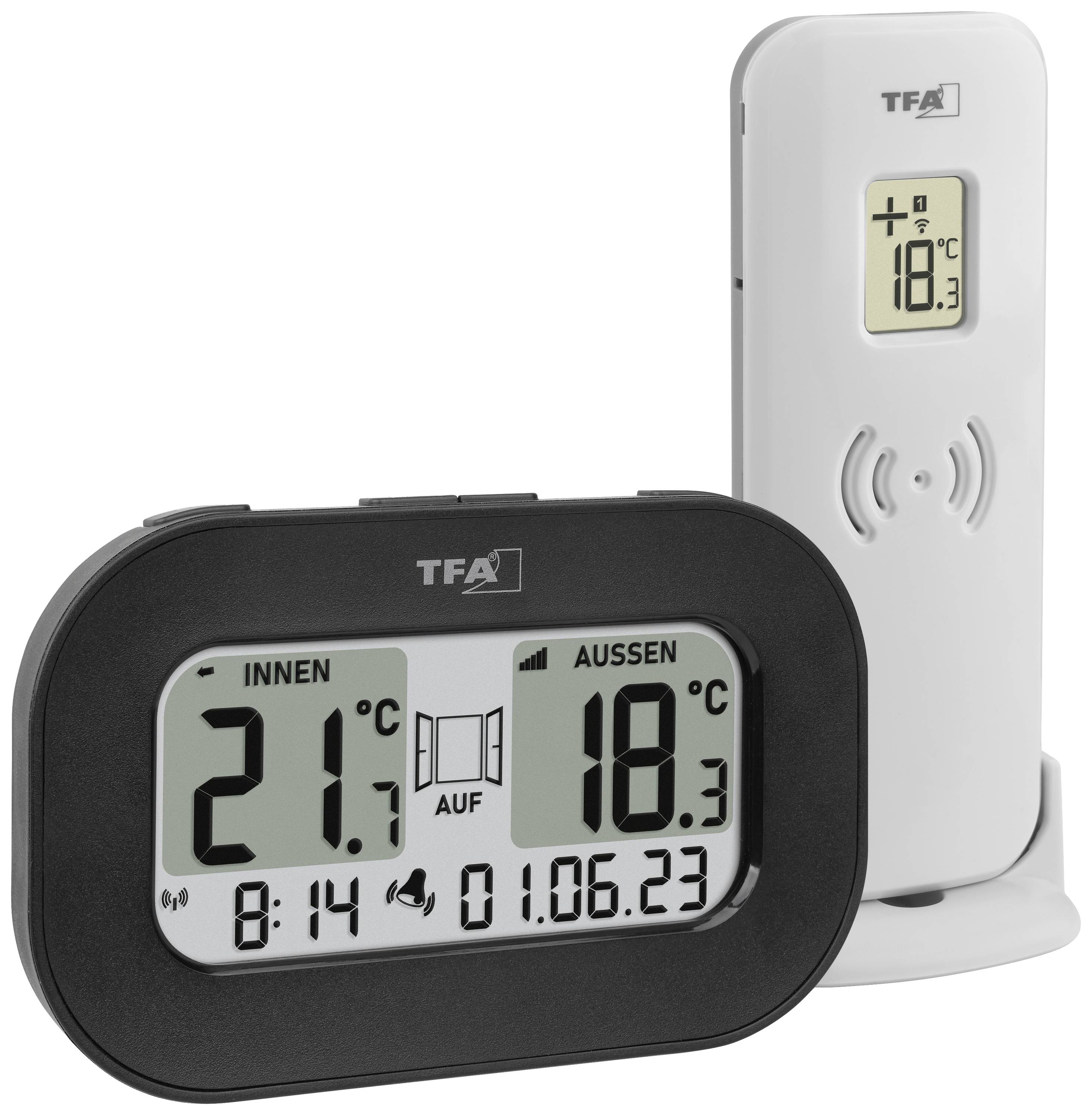 TFA Dostmann Funk-Thermometer COOL@HOME Wireless digital thermometer Black 30.3046.01
