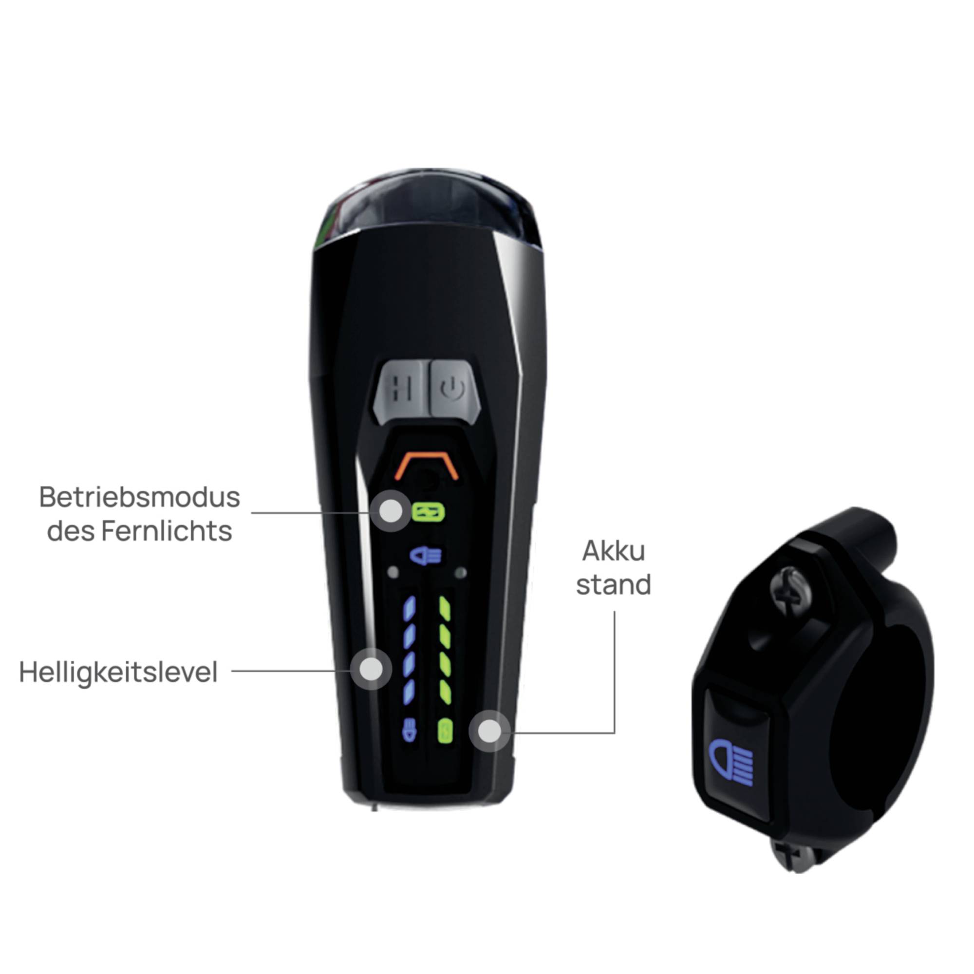 FISCHER FAHRRAD Bike headlight LED (monochrome) battery-powered Black