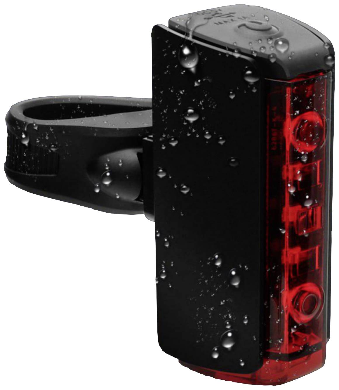 FISCHER FAHRRAD Bike rear light PLUS TWIN STOP LED (monochrome) Black