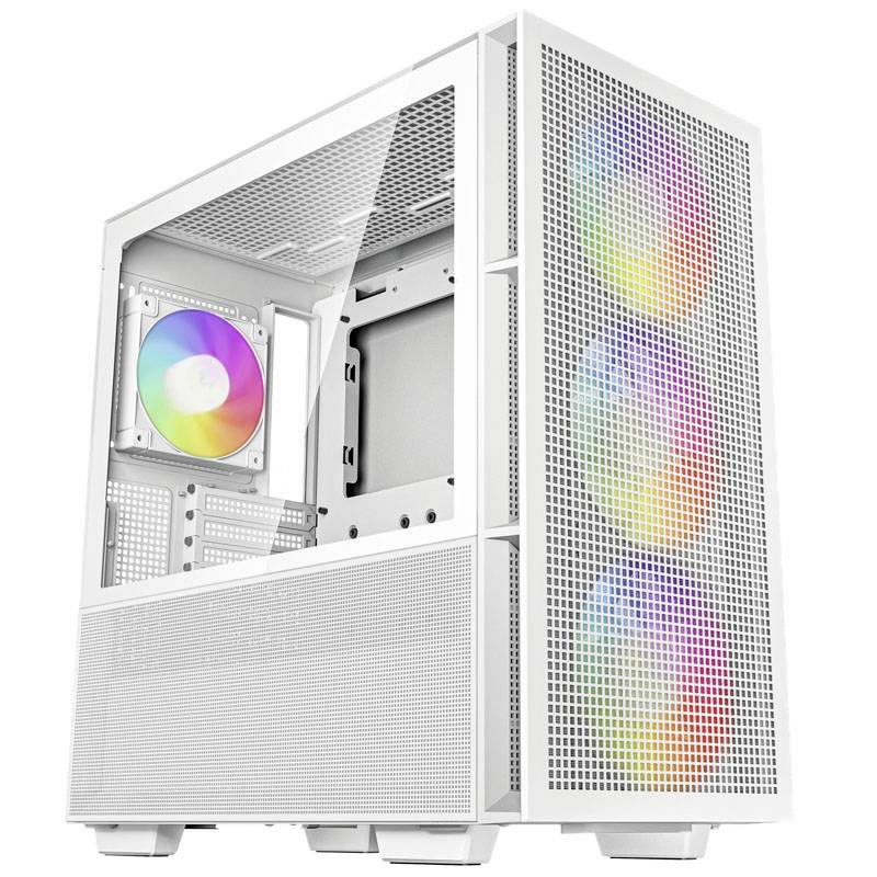 DeepCool CH560 Midi tower PC casing White 4 built-in LED fans