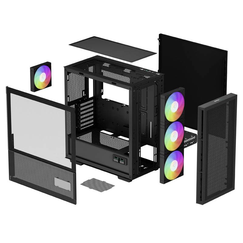 DeepCool CH560 Digital Midi tower PC casing Black 4 built-in LED fans