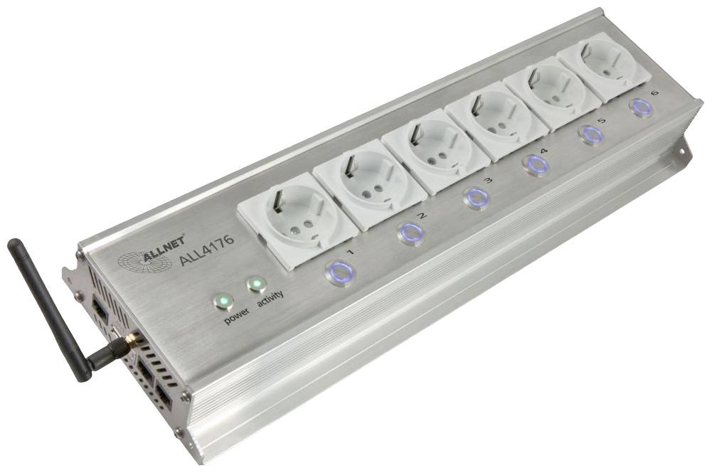 Allnet 221638 Wi-Fi power strip 6x Silver C13 connector 1 pc(s)