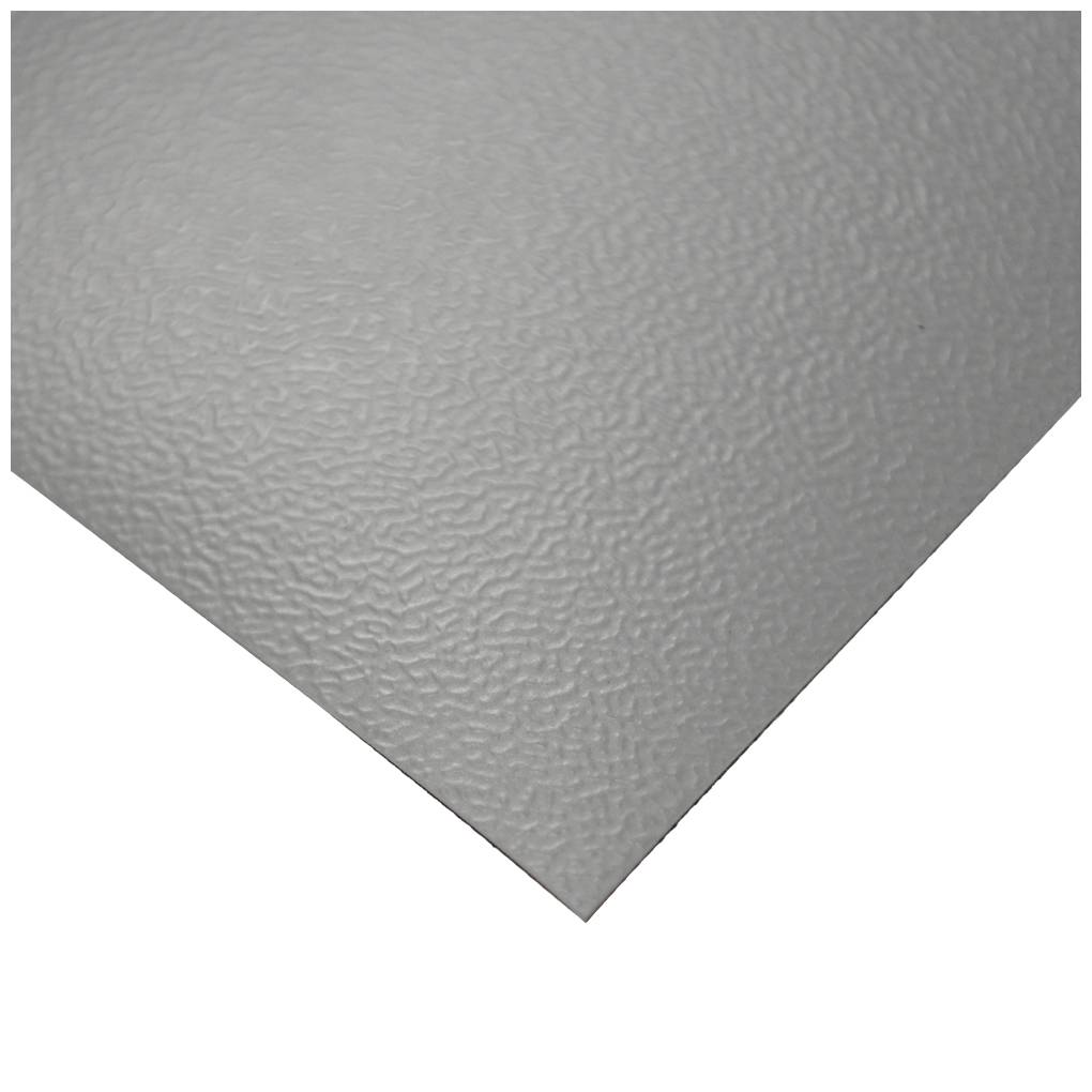 A grey, structured material that displays a rough surface. Suitable for illustrating design or material properties.