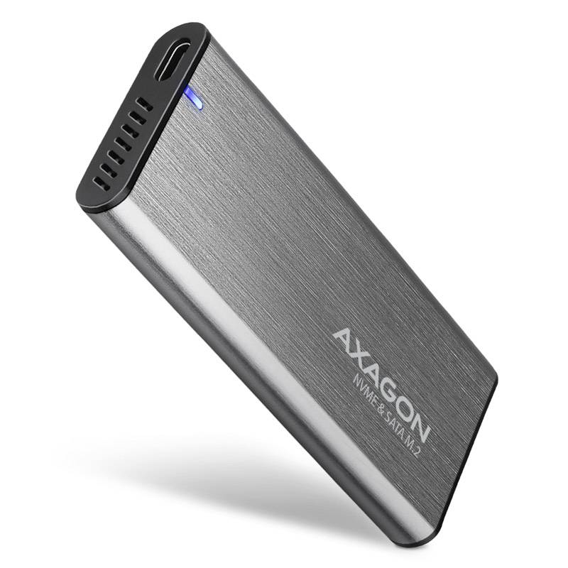 AXAGON EEM2-SG2 RAW BOX M.2 SSD enclosure USB C® (USB 3.2 2nd gen) 10 GBit/s M.2 PCIe NVMe 2242, 2260, 2280 EEM2-SG2