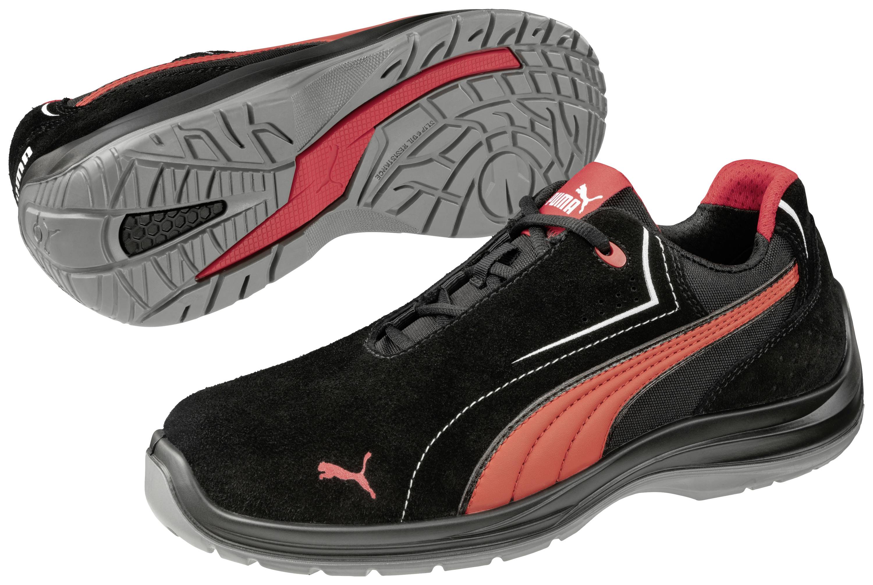 PUMA Touring Black Suede Low 643440200000047 ESD Safety shoes S3 Shoe size (EU): 47 Black, Red 1 Pair