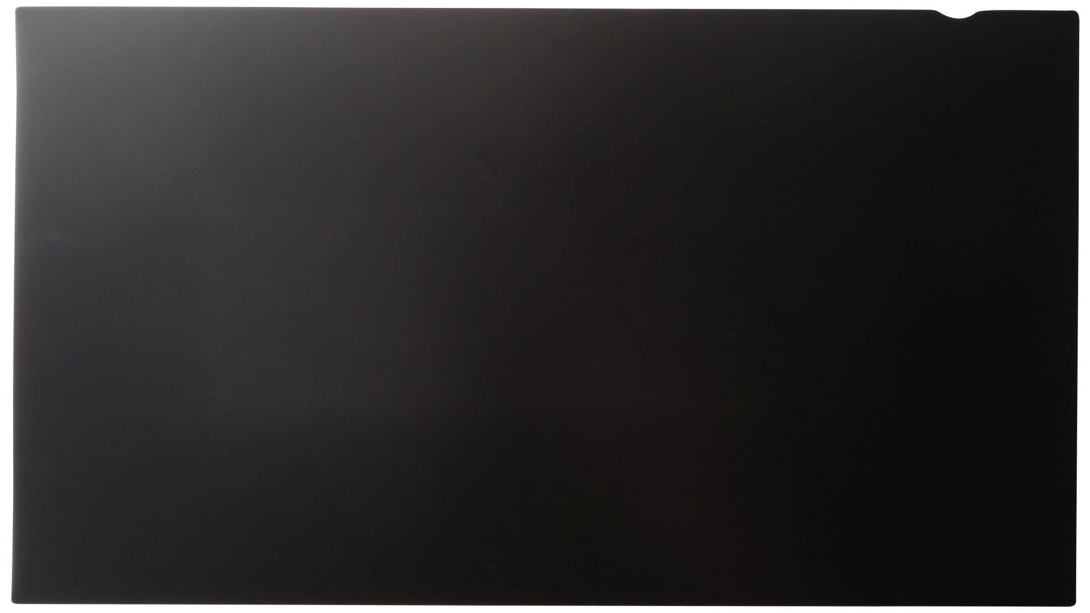 A rectangular, black screen, switched off. No visible details or contents.