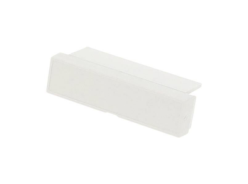 A white rectangular plastic block, shown from the side.
