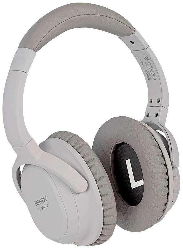Grey over-ear headphones with soft cushions and an adjustable headband, suitable for music enjoyment and noise reduction.
