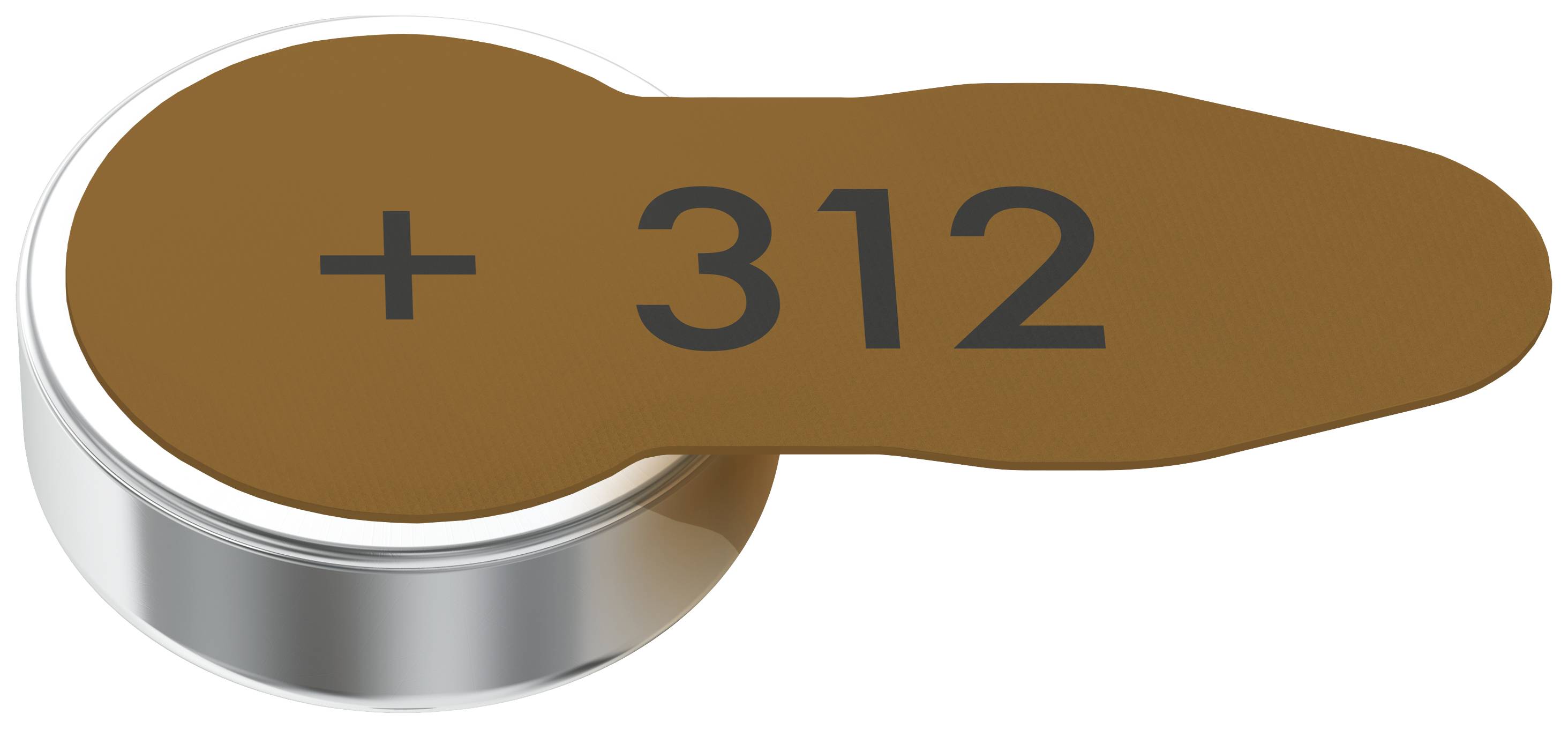Brown tab with '+312' printed on a silver, round metal container.