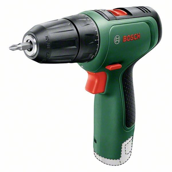 Compact green cordless screwdriver with a black handle and red switch by Bosch, suitable for DIY tasks.