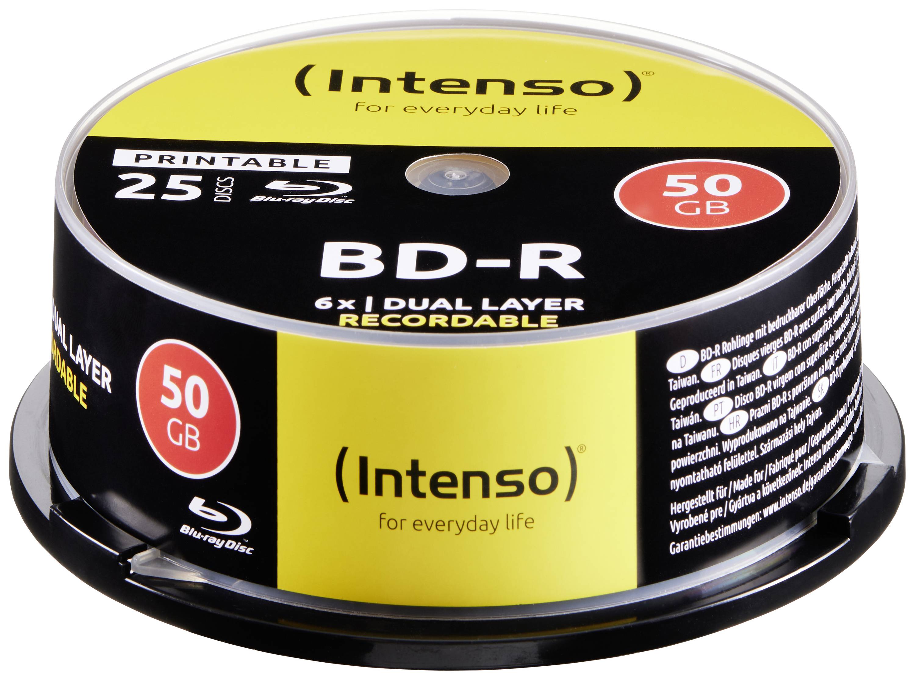 Intenso 5101124 Blank Blu-ray BD-R DL 50 GB 25 pc(s) Spindle Printable