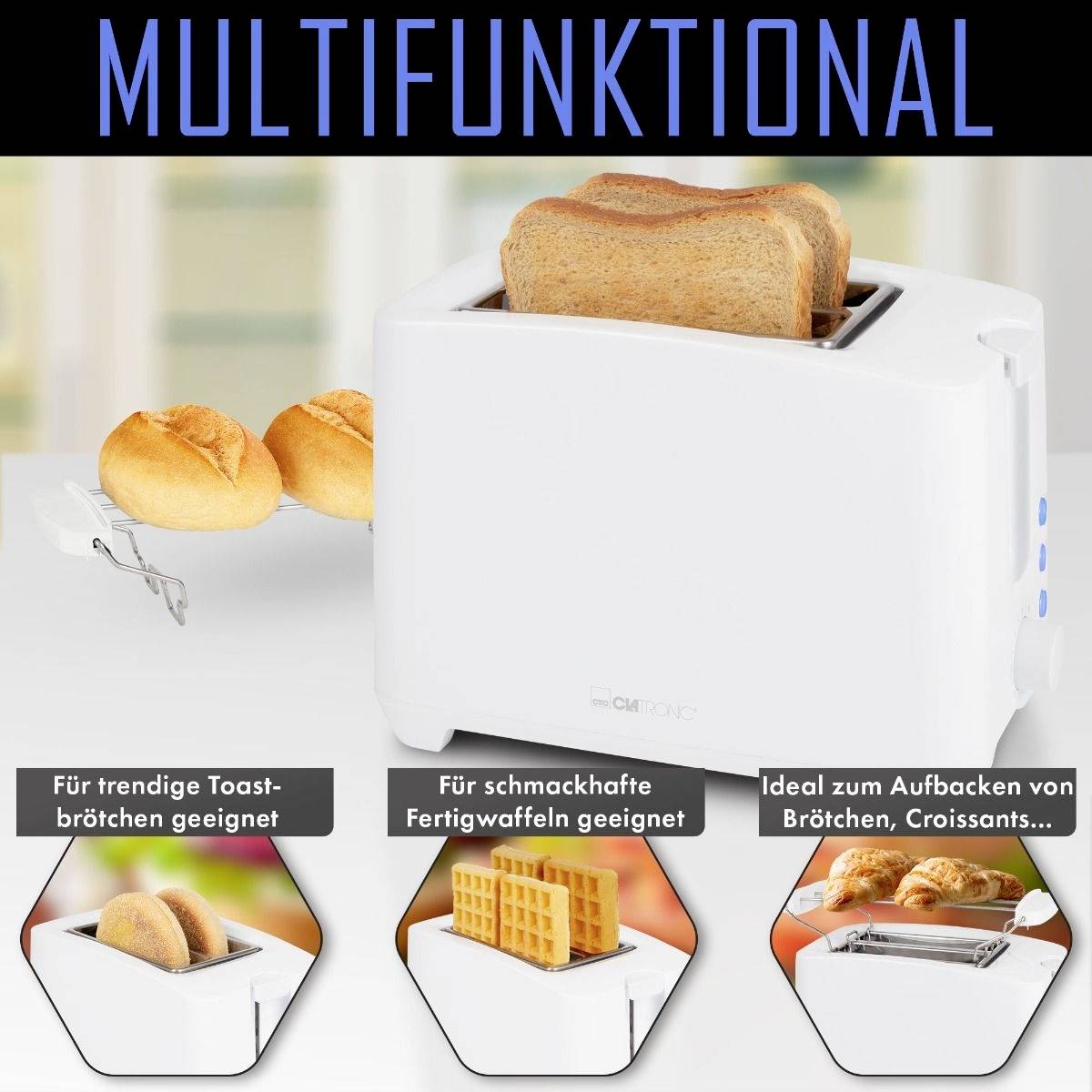 Clatronic TA 3801 W Toaster White