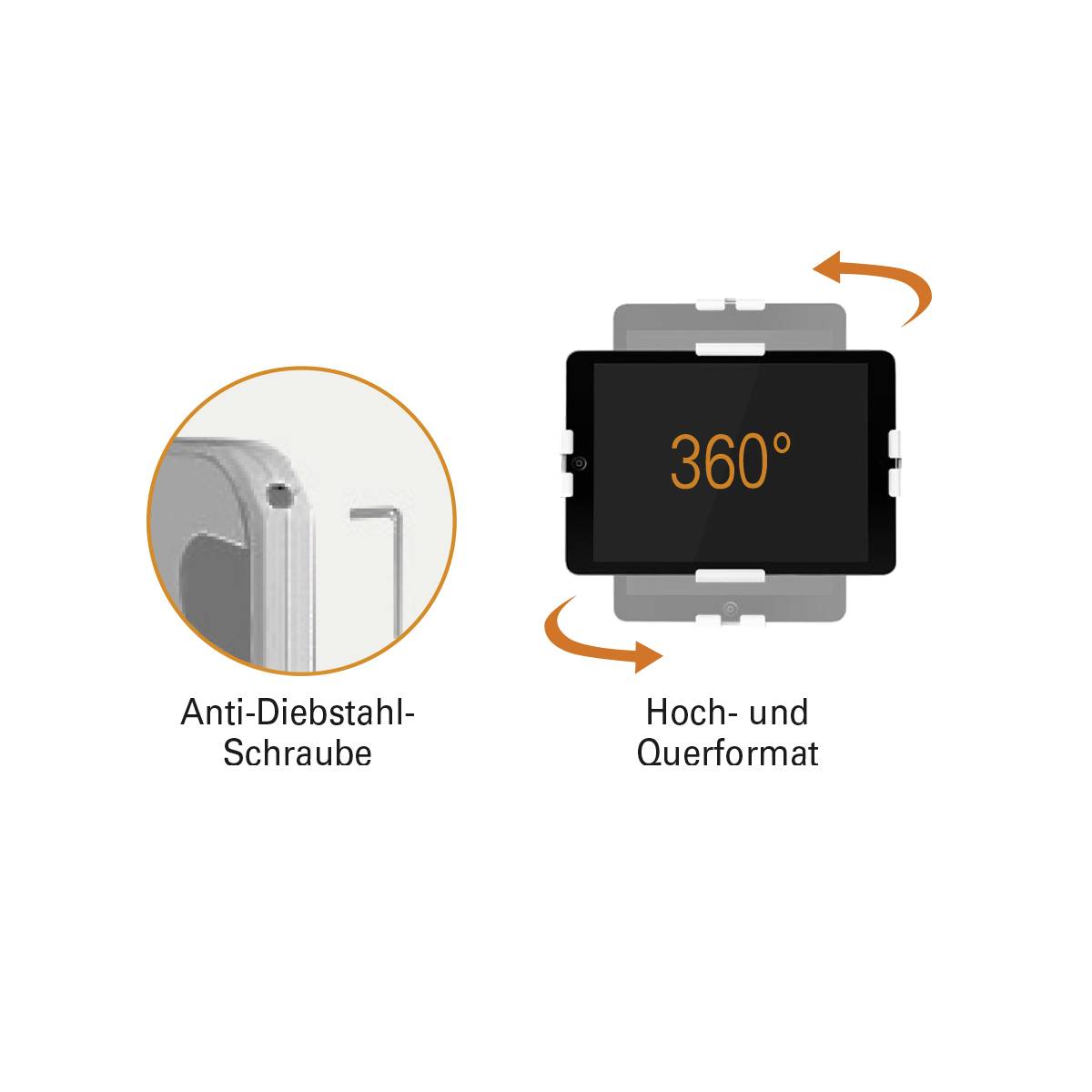 My Wall HT37L Tablet PC mount Universal 20,1 cm (7,9") - 27,9 cm (11")