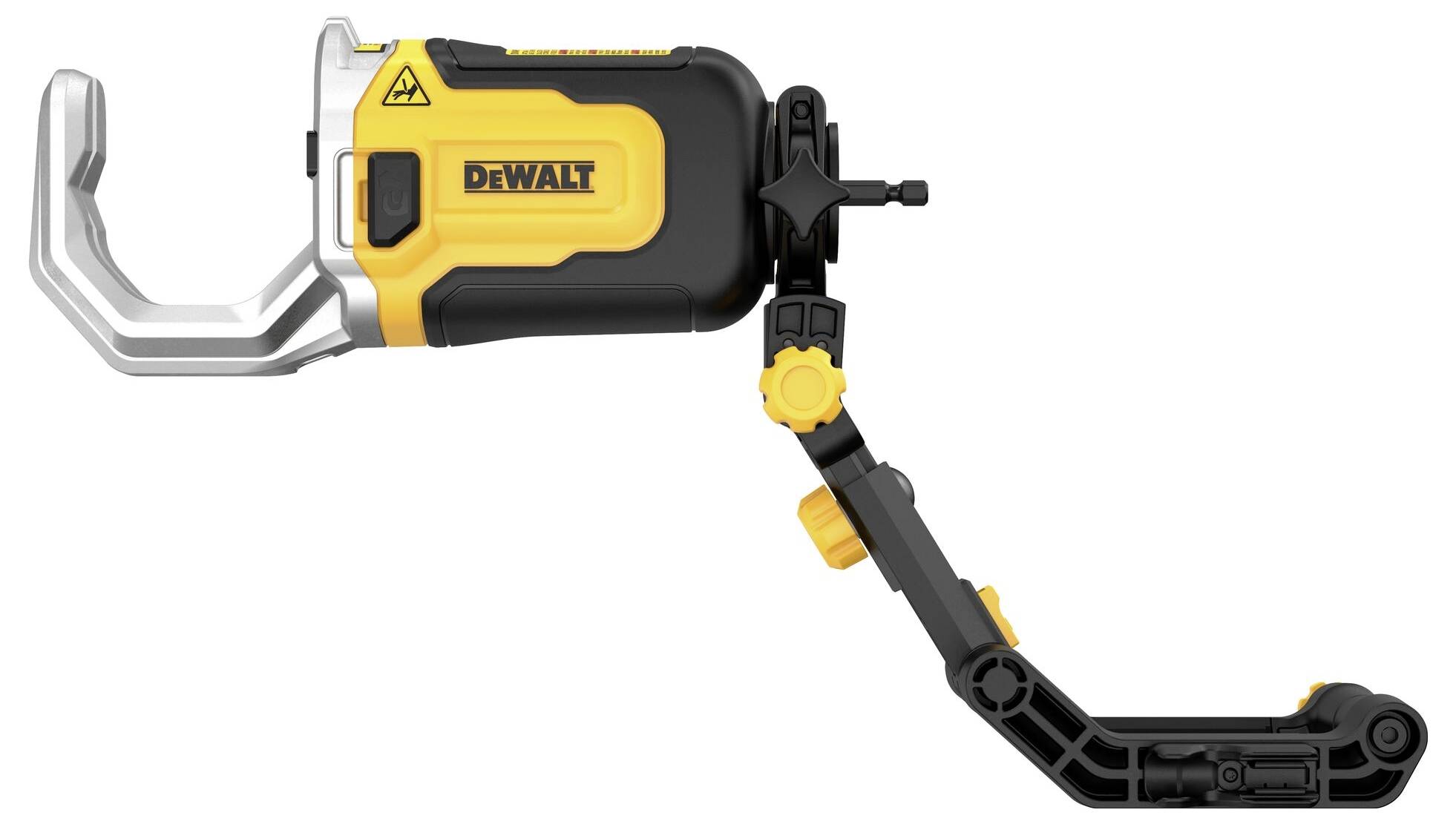 Portable and pivoting work light, black and yellow, with adjustable arm. Ideal for flexible lighting in workshops.Portable and adjustable work light, black and yellow, with flexible arm. Perfect for versatile illumination in workshops.