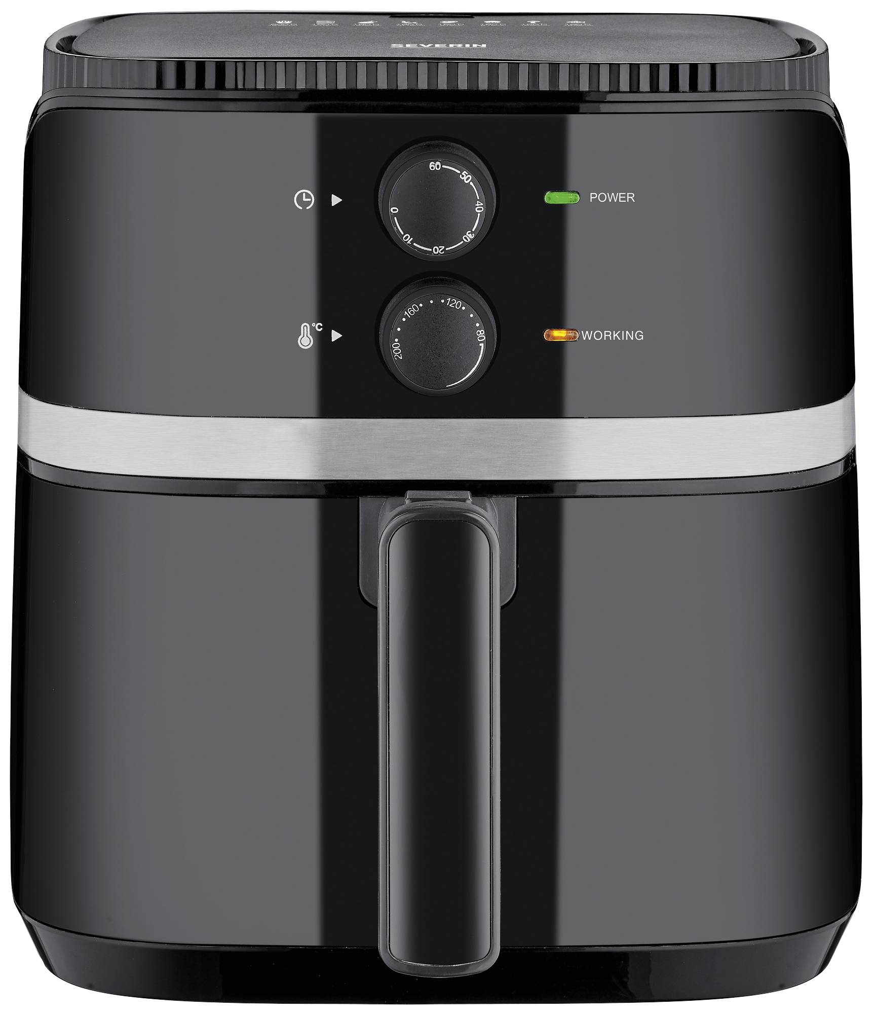 Severin 2452 Air fryer 5 l 1500 W Timer function Black, Silver