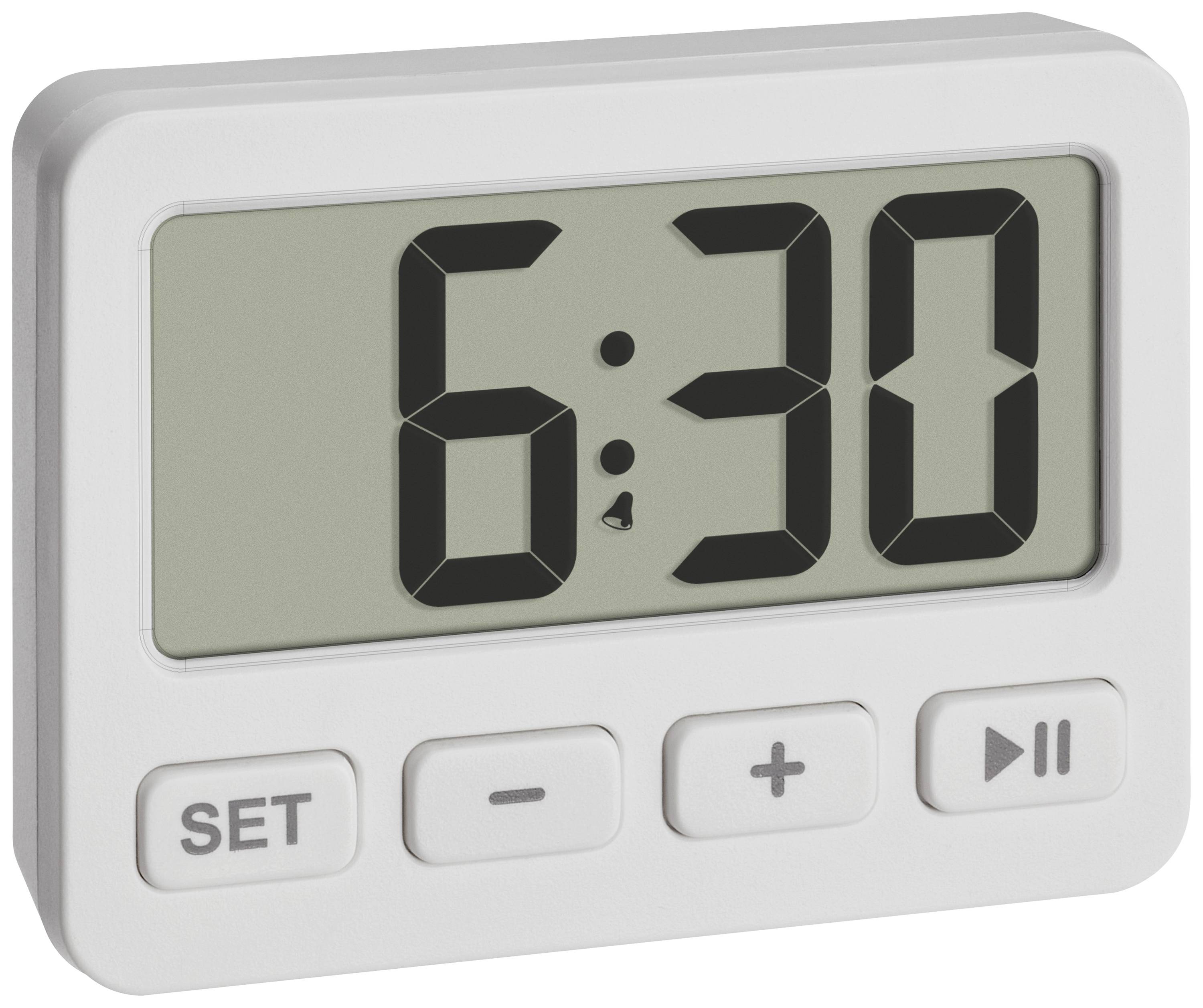 TFA Dostmann 60.2036.02 Quartz Alarm clock White Alarm times 1 1 time setting