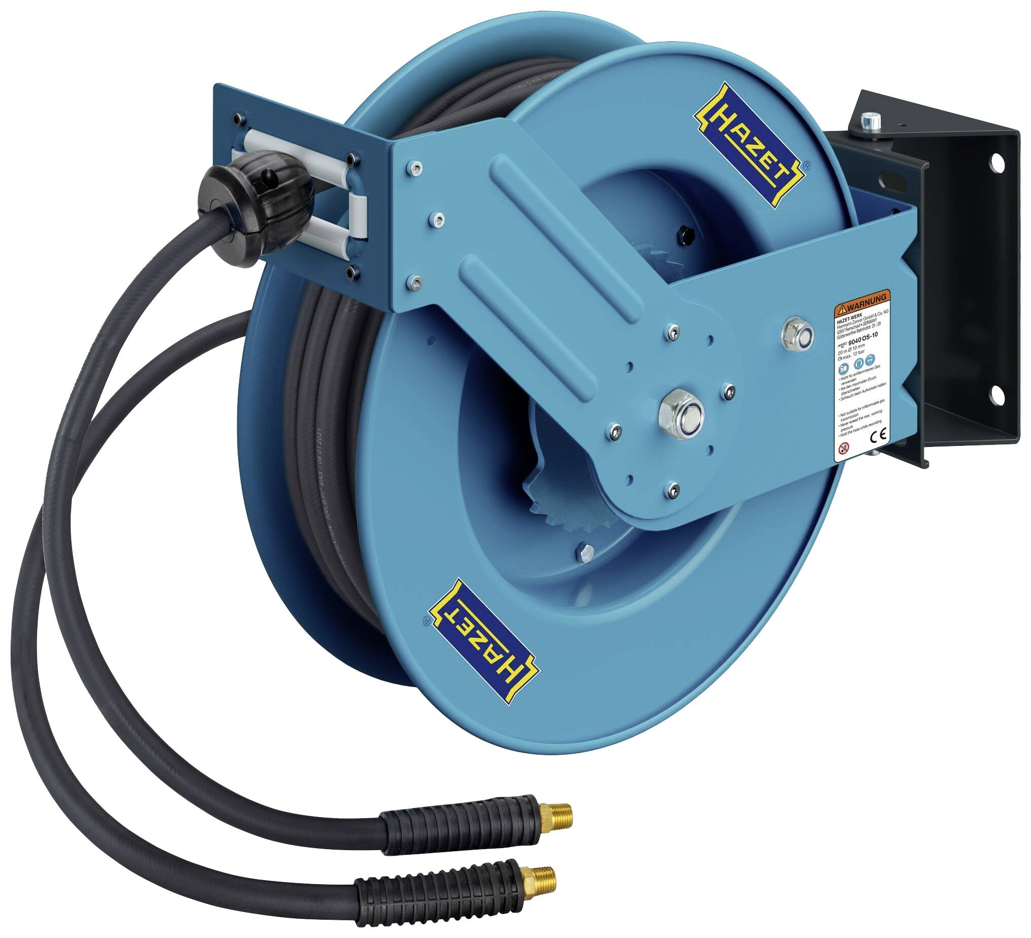 Hazet Air hose reel 20 m 12 bar Wall mount