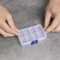 Quadrios 23SA084 Assortment box (L x W x H) 10.6 x 6.5 x 2.3 cm No. of compartments: 8 variable compartments Content Quadrios 23SA084 Assortment box (L x W x H) 10.6 x 6.5 x 2.3 cm No. of compartments: 8 variable compartments Content