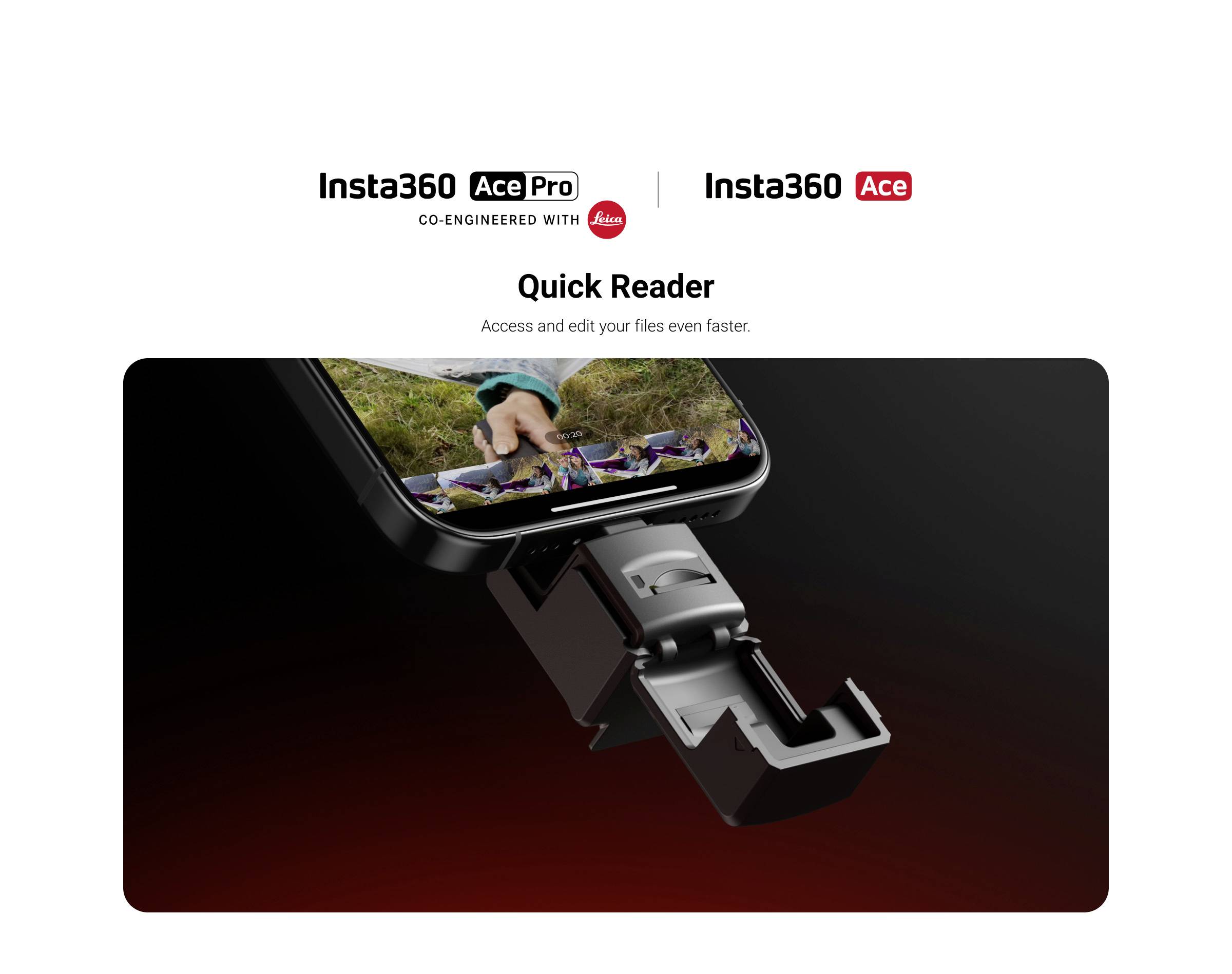 Insta360 Quick Reader Quick Reader Insta360 Ace, Insta360 Ace Pro