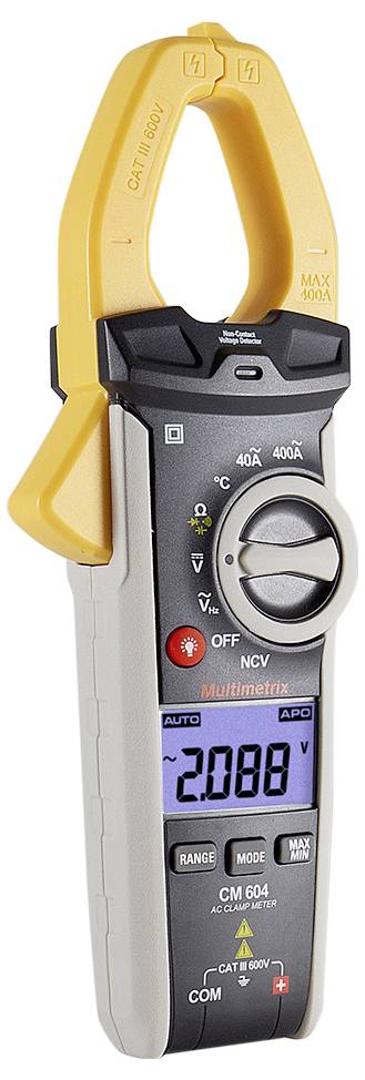 Multimetrix CM 604 Clamp meter Digital incl. bag CAT III 600 V Display (counts): 4000
