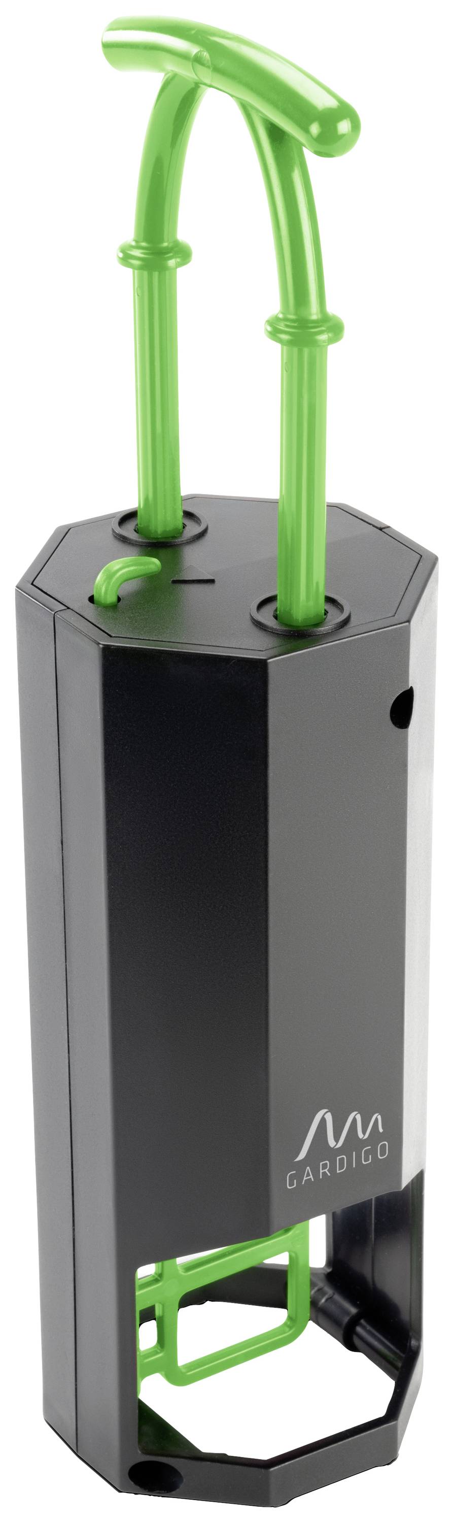 A black, eight-sided device with green handles and round apertures. The 'Cardigo' logo is visible on the front surface.