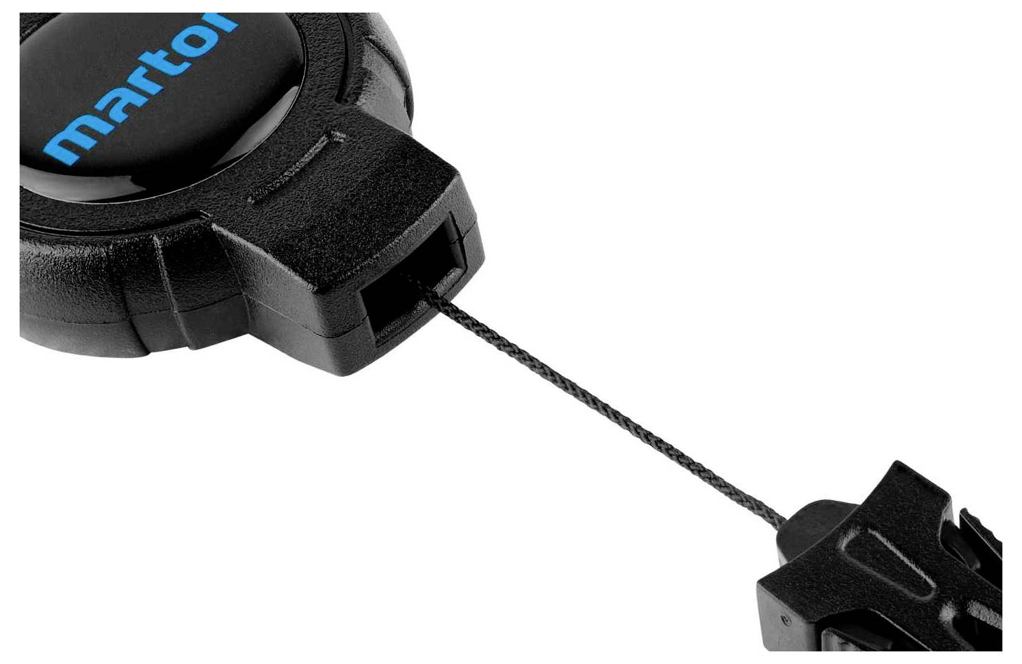 Pictured is a black cable puller with the 'martor' inscription, which is pulling out a cable with a hook.