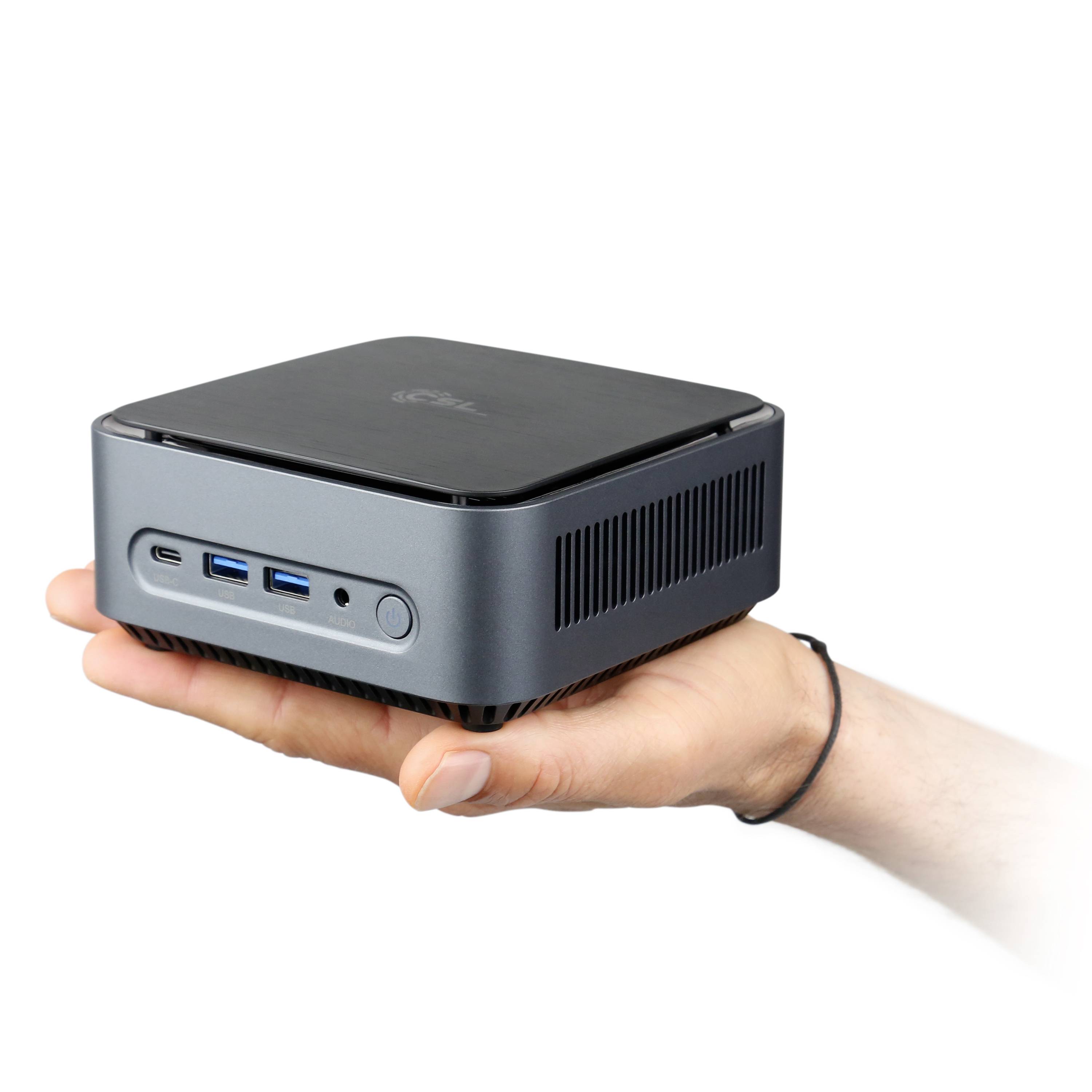 CSL Computer Mini PC Narrow Box Premium Intel® N N200 3.7 GHz 16 GB RAM 1 TB SSD Intel UHD graphics Win 11 Home S-Modus 90662