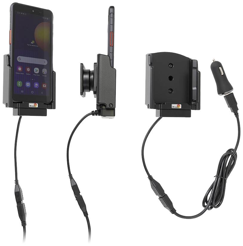 Brodit Car mobile phone holder 360° swivel, Charging function 5.3 - 5.3 inch