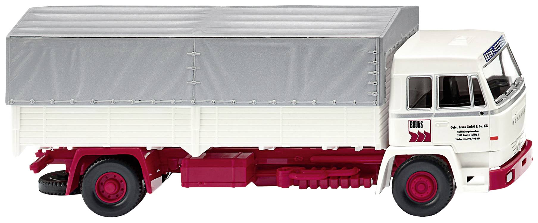 Wiking 084911 H0 HGV Büssing BS 16 L Platform-Truck Bruns