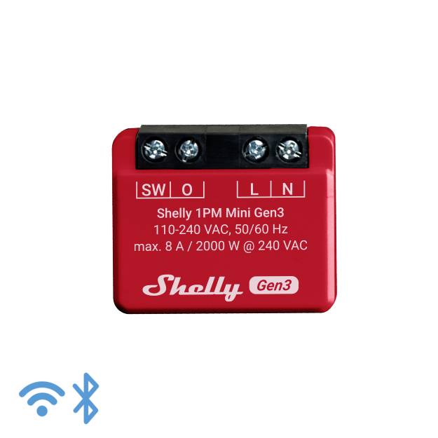 Shelly 1PM Mini Gen3 Actuator Wi-Fi, Bluetooth