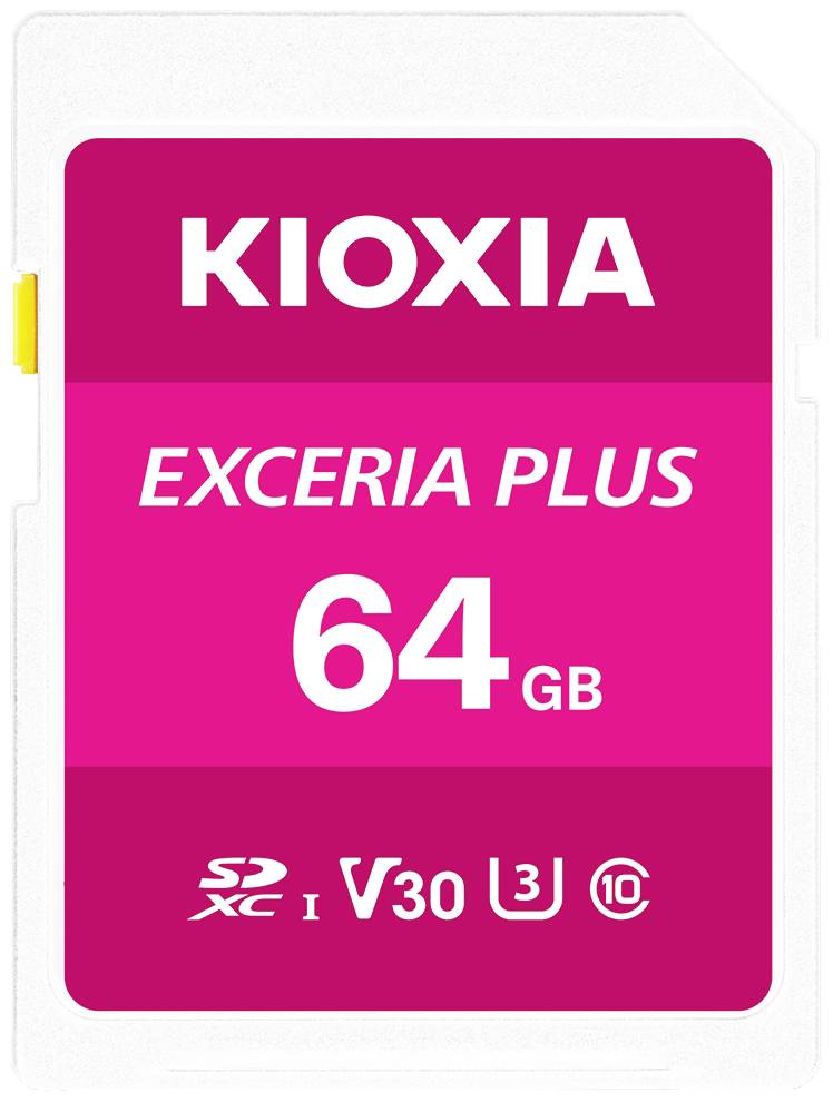 Kioxia EXCERIA PLUS SDXC card 64 GB UHS-I, v30 Video Speed Class