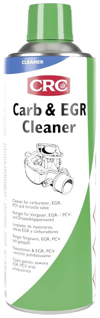 Carburettor and EGR Cleaner spray by CRC, suitable for cleaning carburettors, EGR valves and PCV systems to remove deposits.