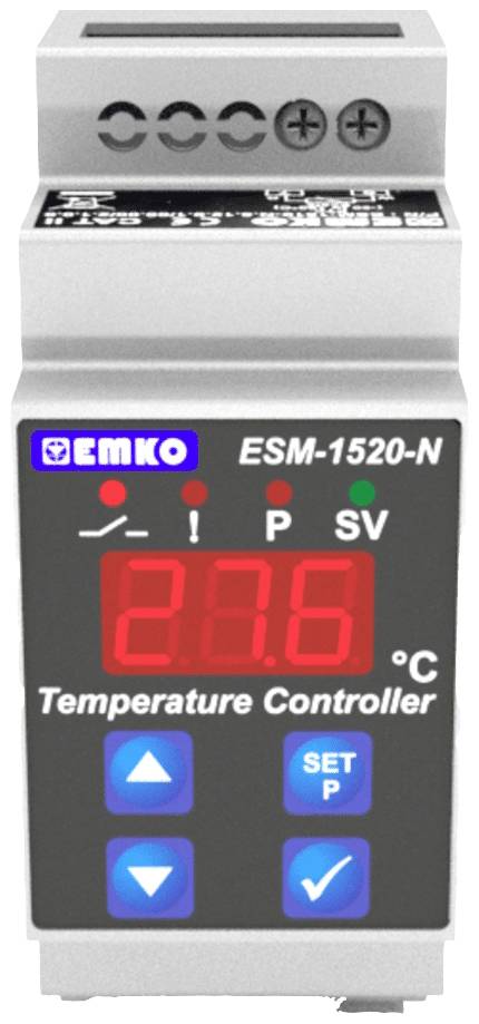 Emko ESM-1520-N.8.18.0.2/01.00/2.3.0.0 Bang-bang, PID Temperature controller NTC -50 up to +100 °C 5 A relay (L x W x H) 61.2