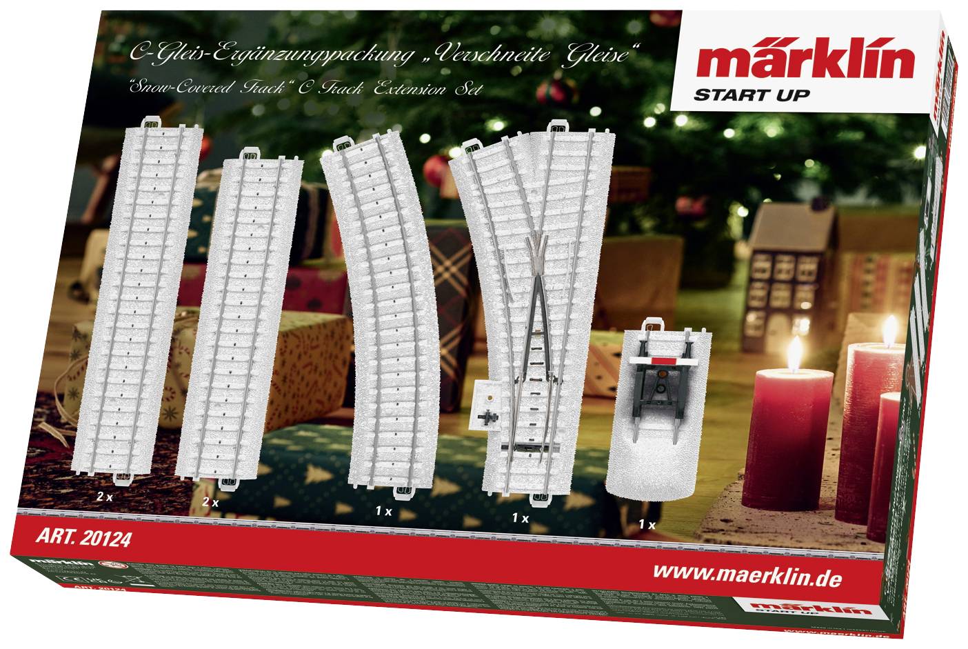 H0 Märklin C (incl. track bed) 20124 Straight track, Curve, Points, Buffer stop 1 pc(s)