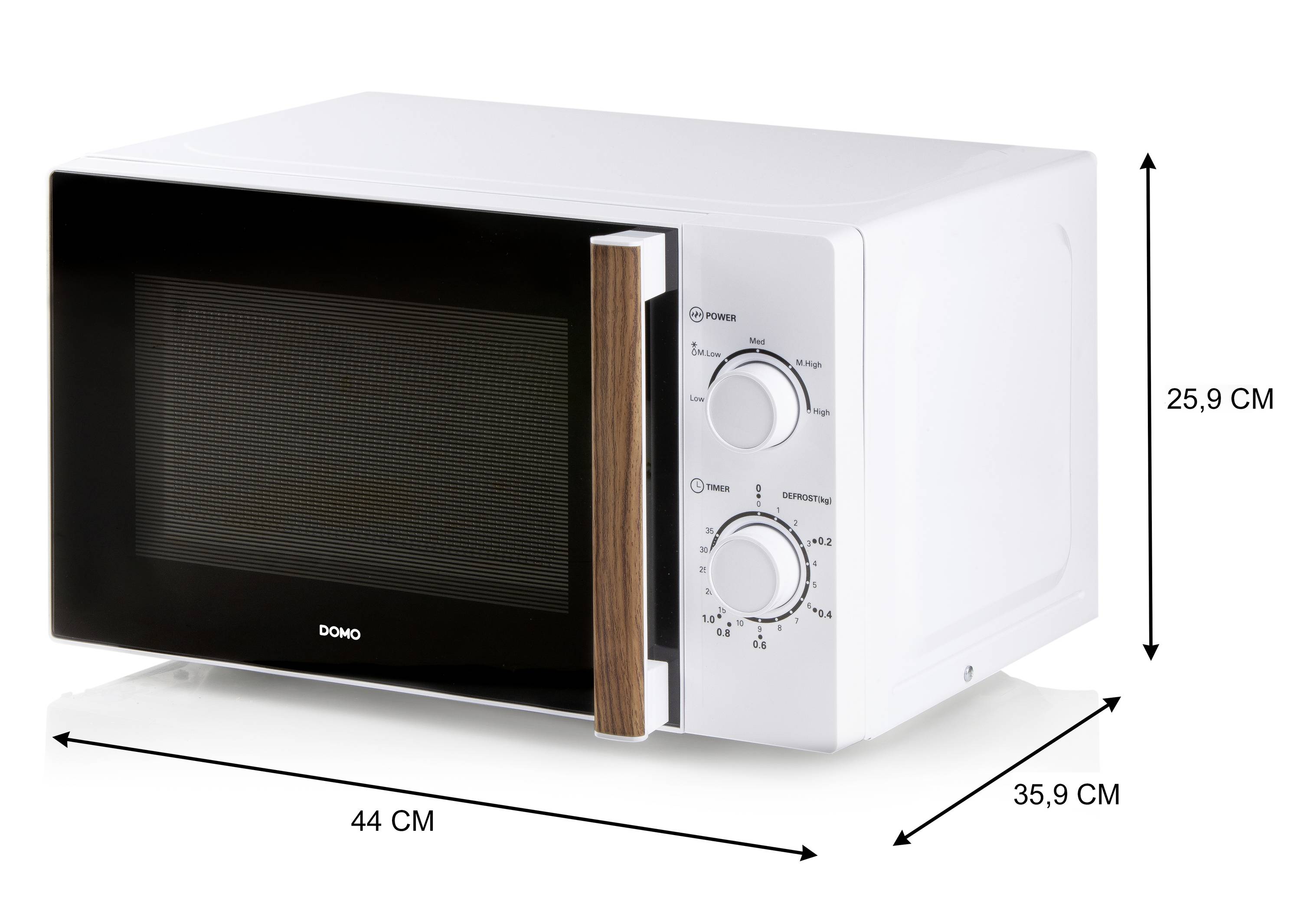 DOMO DO2720 Microwave White, Wood 700 W Timer function