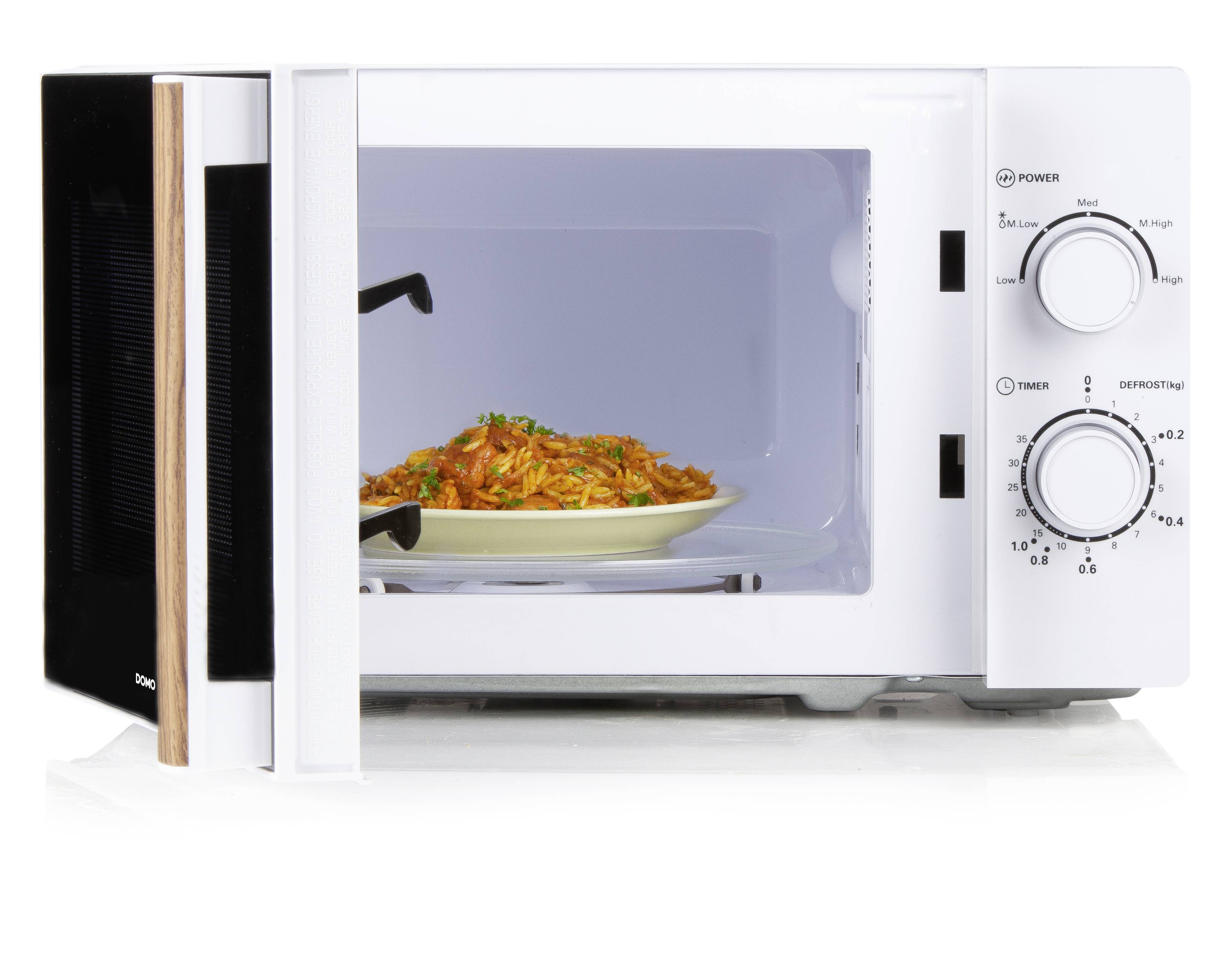 DOMO DO2720 Microwave White, Wood 700 W Timer function