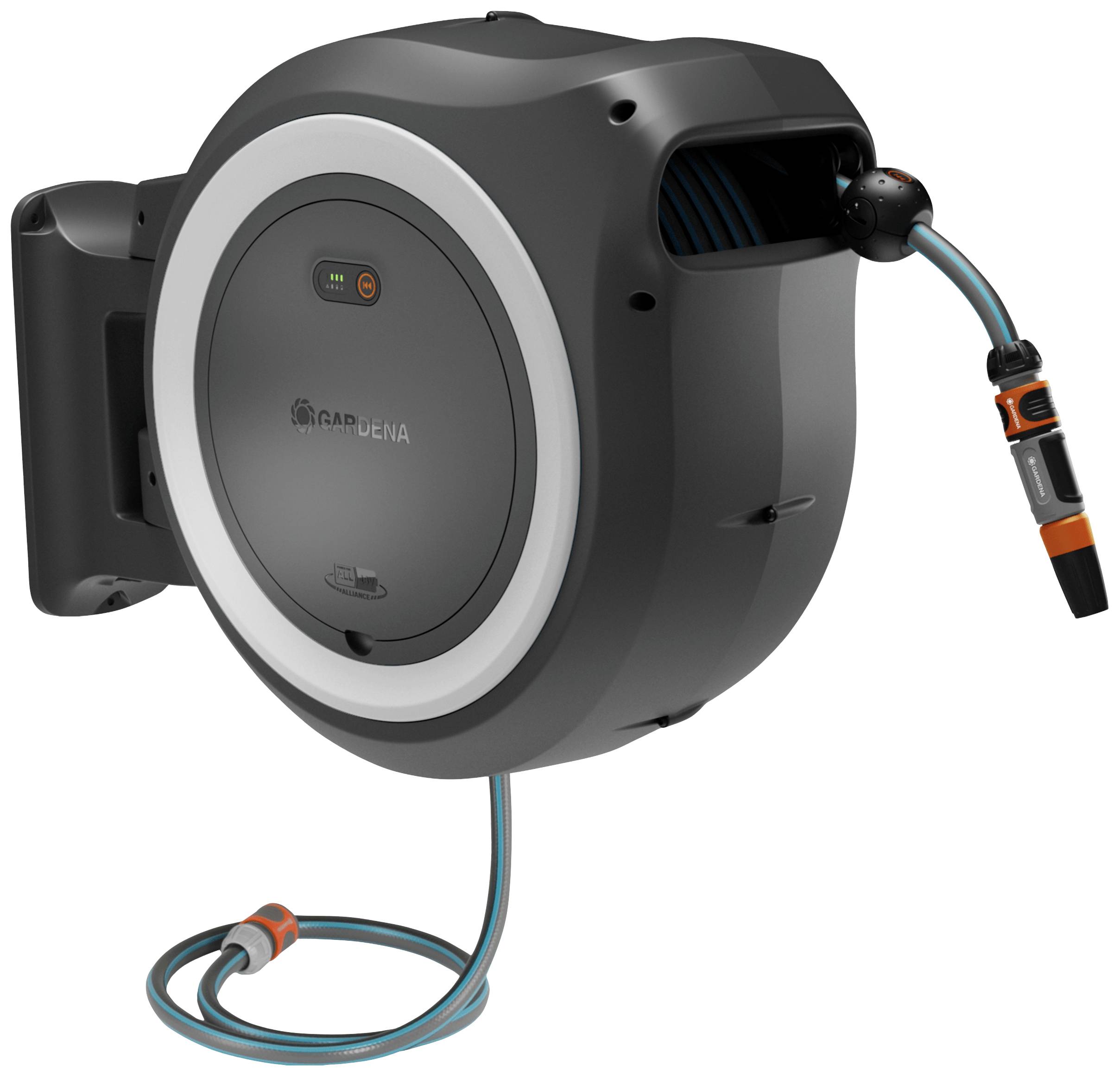 GARDENA 18647-55 Power Roll XXL 40 m 1 pc(s) Grey-white Cordless hose wall box