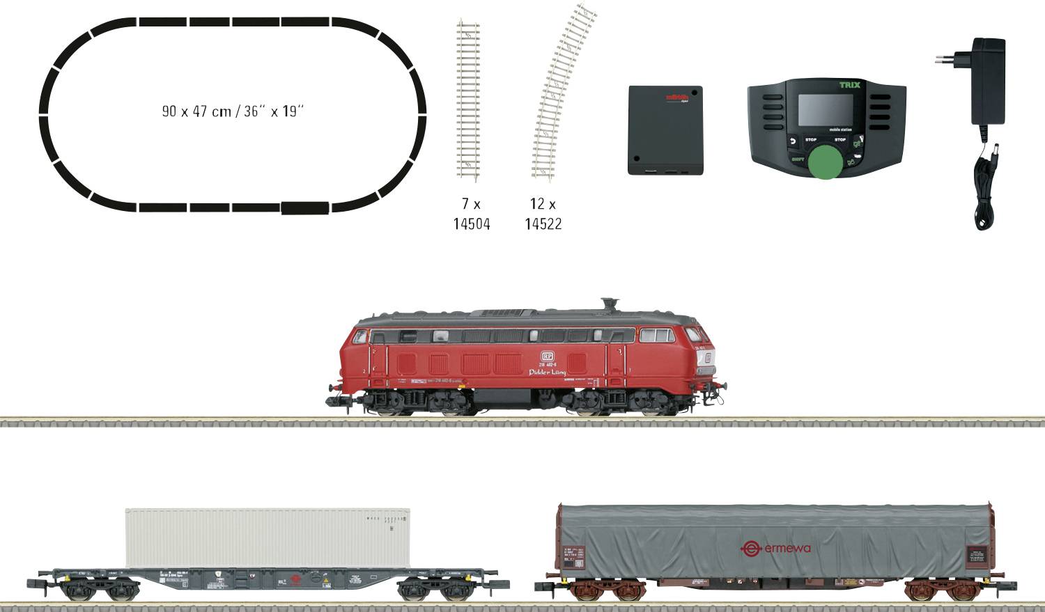 MiniTrix 11161 N Start packing goods train of Railsystems RP GmbH