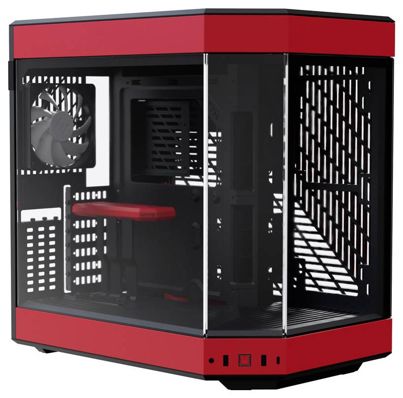 HYTE Y60 Tempered Glass Midi tower PC casing Black-red