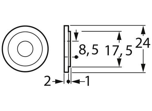 FTCAP I8-18 1004619 Isolierscheibe (Ø) 25 mm 1 pc(s)